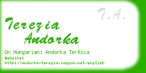 terezia andorka business card